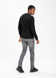 Crewneck Small Logo Premium Pique Black - Pitbull West Coast International Store 