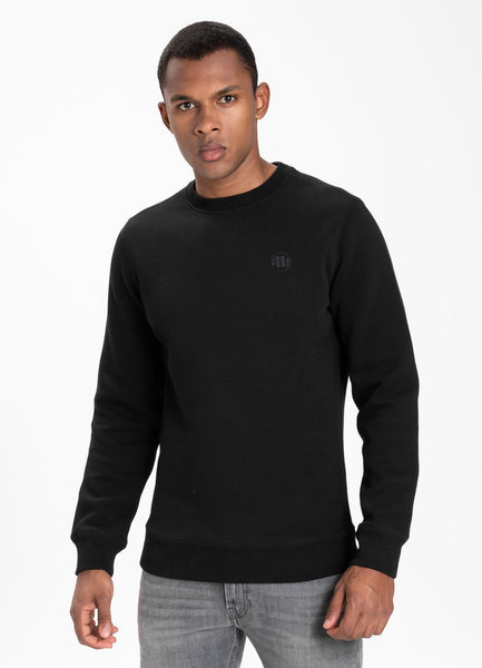Crewneck Small Logo Premium Pique Black - Pitbull West Coast International Store 