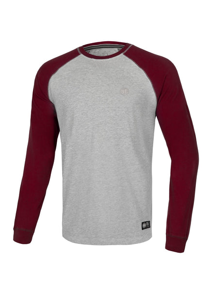 Longsleeve Heavyweight SMALL LOGO Szary/Burgundowy - kup z Pit Bull West Coast Oficjalny Sklep 