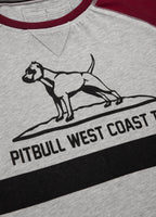 Longsleeve Heavyweight CALIFORNIA Grey/Burgundy - Pitbull West Coast  UK Store