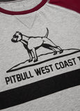 Longsleeve Heavyweight CALIFORNIA Grey/Burgundy - Pitbull West Coast  UK Store