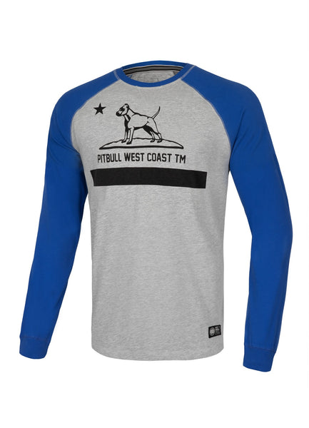 Longsleeve Heavyweight CALIFORNIA Grey/Royal Blue - Pitbull West Coast  UK Store