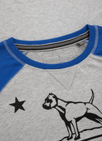 Longsleeve Heavyweight CALIFORNIA Grey/Royal Blue - Pitbull West Coast  UK Store