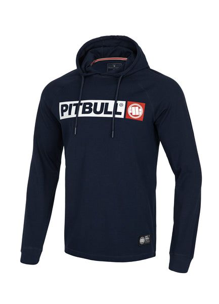 Hooded Longsleeve Heavyweight Spandex HILLTOP Dark Navy - Pitbull West Coast  UK Store