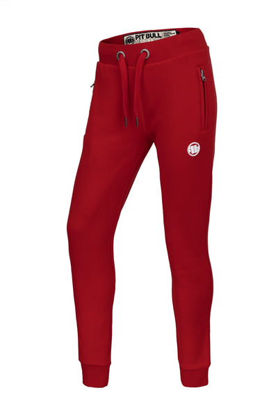Women's Jogging Pants SMALL LOGO Red - pitbullwestcoast