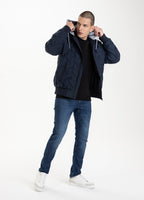 Quilted Hooded Jacket WINCHESTER Dark Navy - Pitbull West Coast  UK Store