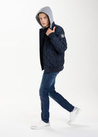Quilted Hooded Jacket WINCHESTER Dark Navy - Pitbull West Coast  UK Store