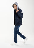 Quilted Hooded Jacket WINCHESTER Dark Navy - Pitbull West Coast  UK Store