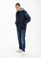 Quilted Hooded Jacket WINCHESTER Dark Navy - Pitbull West Coast  UK Store