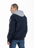 Quilted Hooded Jacket WINCHESTER Dark Navy - Pitbull West Coast  UK Store