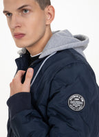 Quilted Hooded Jacket WINCHESTER Dark Navy - Pitbull West Coast  UK Store