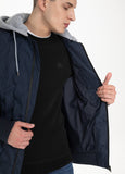 Quilted Hooded Jacket WINCHESTER Dark Navy - Pitbull West Coast  UK Store