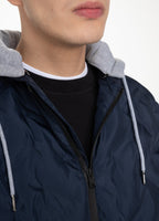 Quilted Hooded Jacket WINCHESTER Dark Navy - Pitbull West Coast  UK Store