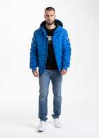 Quilted Hooded Jacket CARVER Royal Blue - Pitbull West Coast  UK Store