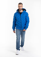 Quilted Hooded Jacket CARVER Royal Blue - Pitbull West Coast  UK Store