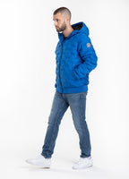 Quilted Hooded Jacket CARVER Royal Blue - Pitbull West Coast  UK Store