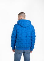 Quilted Hooded Jacket CARVER Royal Blue - Pitbull West Coast  UK Store