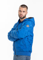 Quilted Hooded Jacket CARVER Royal Blue - Pitbull West Coast  UK Store