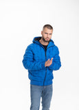 Quilted Hooded Jacket CARVER Royal Blue - Pitbull West Coast  UK Store