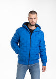 Quilted Hooded Jacket CARVER Royal Blue - Pitbull West Coast  UK Store