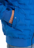 Quilted Hooded Jacket CARVER Royal Blue - Pitbull West Coast  UK Store