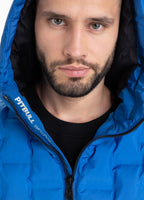 Quilted Hooded Jacket CARVER Royal Blue - Pitbull West Coast  UK Store