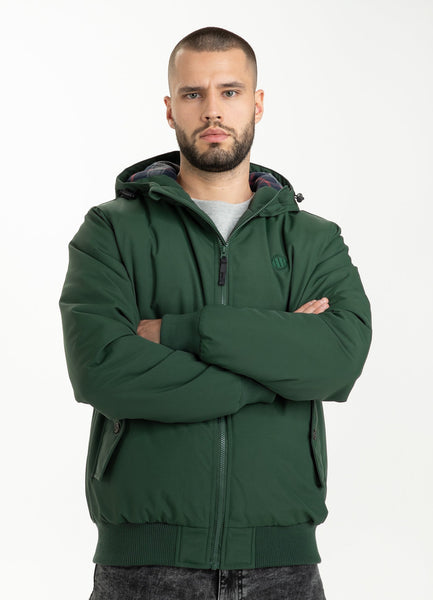 Padded Hooded Jacket HARBISON Dark Green - Pitbull West Coast  UK Store