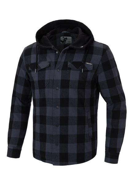 PIONEER Grey/Black Hooded Overshirt