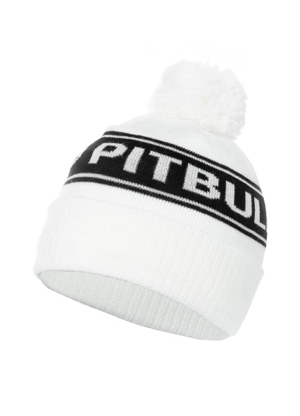 VERMEL PITBULL R Beanie White/Black.