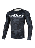 Rashguard longsleeve fitted BOXING All Black Camo - Pitbull West Coast  UK Store