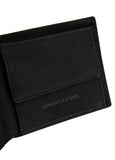 Leather Wallet LIN WOOD 2 Black