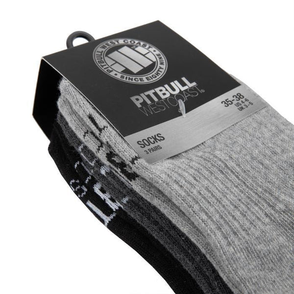 Socks Crew TNT 3pack Black/Grey/Charcoal