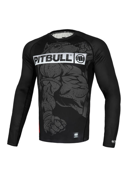 MASTER OF MUAY THAI HILLTOP Black Longsleeve Rash guard