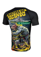 Rashguard fitted MASTER OF BJJ Black - Pitbull West Coast  UK Store