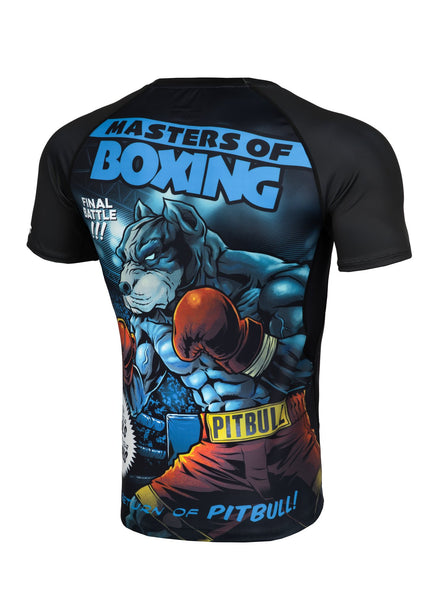 Rashguard fitted MASTER OF BOXING Black - Pitbull West Coast  UK Store