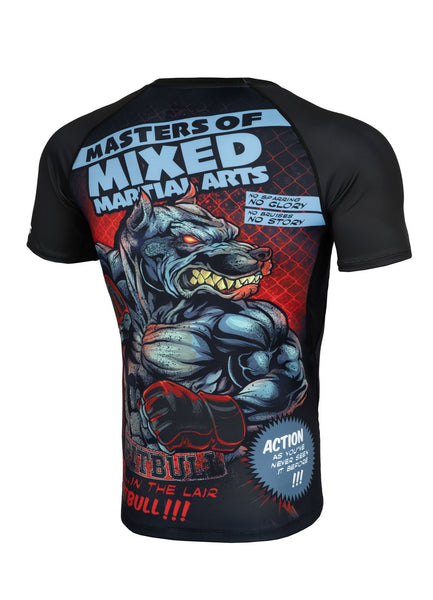 Rashguard fitted MASTER OF MMA Black - Pitbull West Coast  UK Store