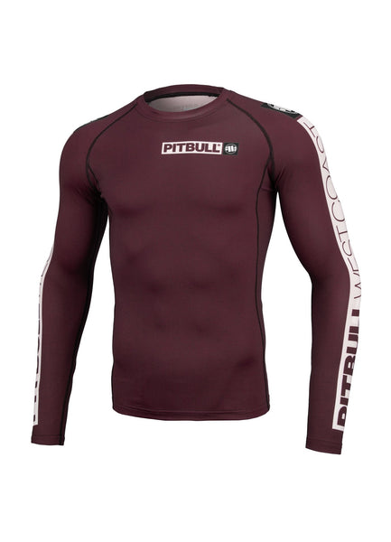 RASHGUARD LONGSLEEVE HILLTOP BURGUND - kup z Pit Bull West Coast Oficjalny Sklep 