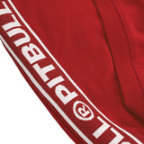 Zipped hooded Small Logo FRENCH TERRY Red