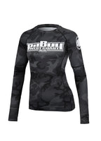 Women's Longsleeve Rashguard All Black Camo