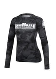 Women's Longsleeve Rashguard All Black Camo