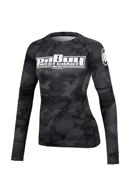 Women's Longsleeve Rashguard All Black Camo