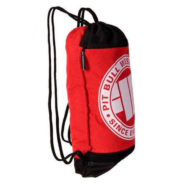 Red colour PitBull West Coast Sport gym and shoe sack bag